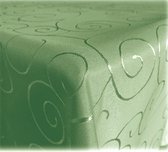 JEMIDI Tafelkleed ornamenten zijdeglans edele tafelhoes tafelkleed - Mintgroen mat - Vorm Rond - Maat 135x135