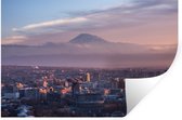 Muurstickers - Sticker Folie - Zonsondergang bij de Ararat en Jerevan - 60x40 cm - Plakfolie - Muurstickers Kinderkamer - Zelfklevend Behang - Zelfklevend behangpapier - Stickerfolie