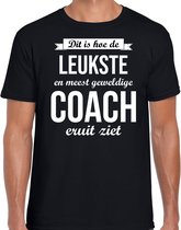 Dit is hoe de leukste en meest geweldige coach eruit ziet cadeau t-shirt - zwart voor heren - beroepen shirt M
