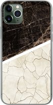 Geschikt voor iPhone 11 Pro Max hoesje - Marmer print - Structuur - Abstract - Siliconen Telefoonhoesje