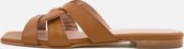 KUNOKA Sylvie cognac - Sandalen Dames - maat 39 - Cognac Bruin
