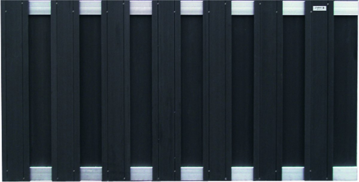 Bol.com Intergard Tuinscherm schutting composiet zwart 180x93cm aanbieding