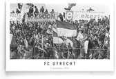 Walljar - FC Utrecht supporters '70 - Zwart wit poster