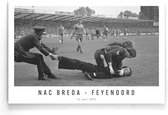 Walljar - NAC Breda - Feyenoord '74 - Zwart wit poster