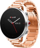 Stalen Smartwatch bandje - Geschikt voor  Polar Grit X stalen band - Rosé goud - Strap-it Horlogeband / Polsband / Armband