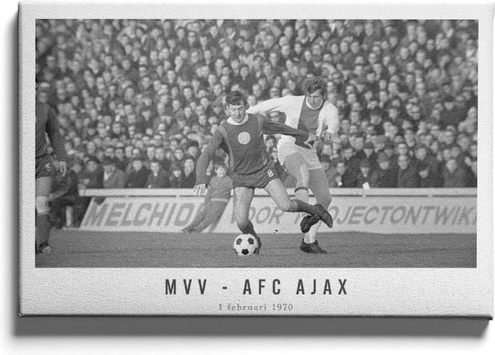 Walljar - MVV - AFC Ajax '70 - Muurdecoratie - Canvas schilderij