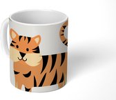 Mok - tekening van een tijger in de jungle - 350 ML - Beker