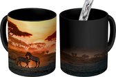 Magische Mok - Foto op Warmte Mok - Kudde zebra's tijdens zonsondergang - 350 ML