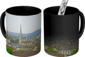Magische Mok - Foto op Warmte Mok - Vogelperspectief centrum van Zürich - 350 ML