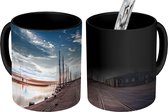 Magische Mok - Foto op Warmte Mok - Zonsondergang bij de haven in Harlingen in Friesland - 350 ML
