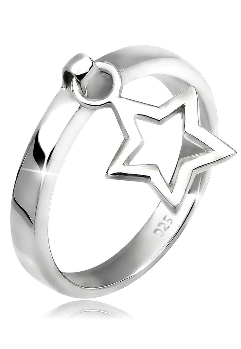 Elli - Ring - Dames ster hanger in 925 sterling zilver - Dames
