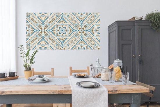 Affiche Tapis Persan - Tapis - Motifs - Blauw - 160x80 cm