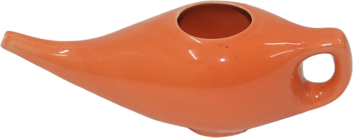 Keramische Neti pot oranje