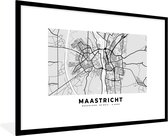 Fotolijst incl. Poster - Kaart - Maastricht - Nederland - 90x60 cm - Posterlijst