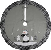 Peha Kerstboomrok Sneeuwpop 90 Cm Polyester Grijs/wit