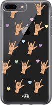 iPhone 7/8 Plus Case - Rock Hands Nude - xoxo Wildhearts Transparant Case