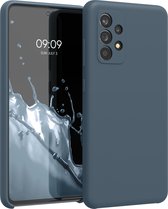 kwmobile telefoonhoesje geschikt voor Samsung Galaxy A52 / A52 5G / A52s 5G - Hoesje met siliconen coating - Smartphone case in leisteen