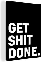 Tableau sur toile Proverbes - Citations - Get shit done - 30x40 cm - Décoration murale