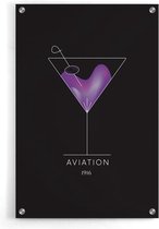Walljar - Aviation Cocktail - Muurdecoratie - Canvas schilderij