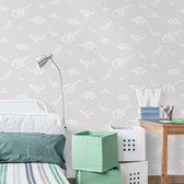 Dutch Wallcoverings - Over The Rainbow- Dino Dict. Grey