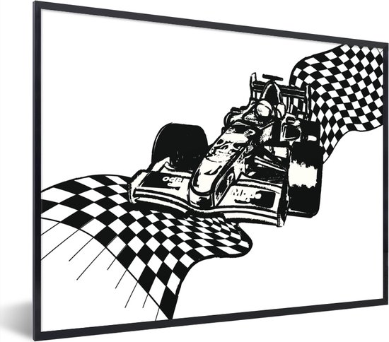 Poster F1 ligne d'arrivée 