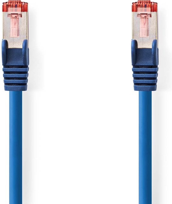 Nedis CAT6 Netwerkkabel - RJ45 Male - RJ45 Male - S/FTP - 10.0 m - Rond - LSZH - Blauw - Polybag