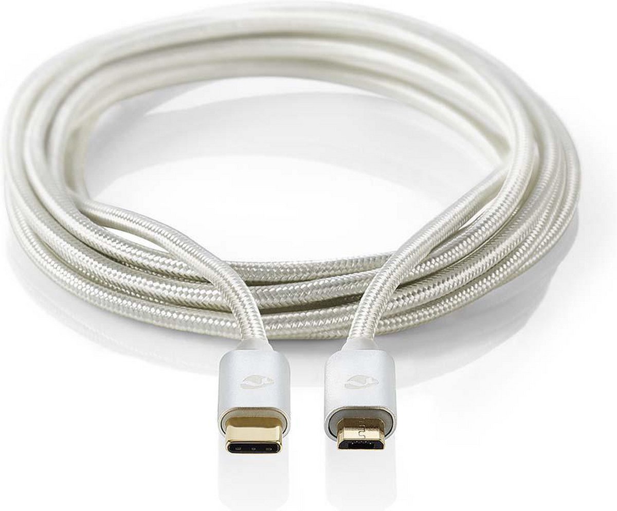 NEDIS CCTB60650AL20 USB-Kabel 2,00 m Aluminium