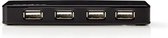 Nedis USB-Hub - USB-A Male - USB-A Female - 7-Poorts poort(en) - USB 2.0 - Netvoeding / USB Gevoed - 7x USB