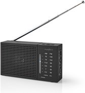 Bol.com Nedis FM-Radio - Draagbaar Model - AM / FM - Batterij Gevoed - Analoog - 1.5 W - Zwart-Wit Scherm - Koptelefoonoutput - ... aanbieding