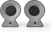 Nedis FSBS120GY Bluetooth®-speakerset Met Geweven Stof Bekleed 2x 15 W Tot 4 Uur Speeltijd True Wireless Stereo (tws) Grijs / Zwart