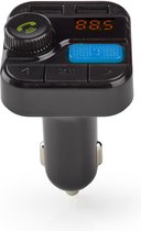 Nedis FM-Audiotransmitter voor Auto - Gefixeerd - Handsfree bellen - 0.8 " - LED-Scherm - Bluetooth® - 5.0 V DC / 1.0 A / 5.0 V DC / 2.4 A - Bass boost - Google Assistant / Siri -