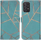 iMoshion Design Softcase Book Case Samsung Galaxy A72 hoesje - Blue Graphic