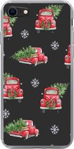 Geschikt voor iPhone 8 hoesje - Kerst - Kerstboom - Auto - Design - Siliconen Telefoonhoesje
