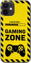 Geschikt voor iPhone 12 hoesje - Gaming - Quotes - Controller - Gaming zone - Game - Siliconen Telefoonhoesje