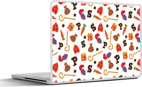 Autocollant pour ordinateur portable - 11,6 pouces - Décoration Sinterklaas - Saint - Enfants - Garçons - Filles - Enfant - 30x21cm - Autocollants pour ordinateur portable - Skin pour ordinateur portable - Couverture