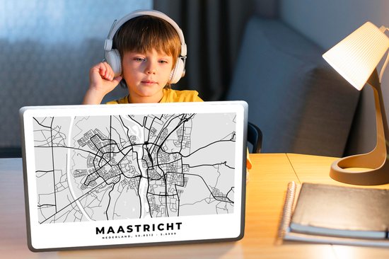 Autocollant pour ordinateur portable - 15,6 pouces - Carte - Maastricht - Nederland - 36x27,5 cm - Autocollants pour ordinateur portable - Peau pour ordinateur portable - Couverture