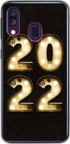 Geschikt voor Samsung Galaxy A40 hoesje - Oudejaarsavond - Nieuwjaar - 2022 - Siliconen Telefoonhoesje
