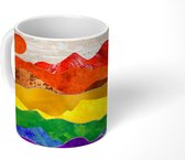 Mok - Koffiemok - Pride - Regenboog - Gay - Mokken - 350 ML - Beker - Koffiemokken - Theemok