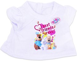 Baby Born t-shirt met opdruk Best Friends Forever
