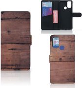 Leuk Case Alcatel 1S (2021) Hoesje Old Wood