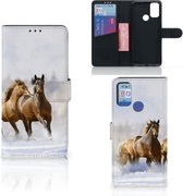 GSM Hoesje Alcatel 1S (2021) Wallet Book Case Paarden