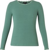 YESTA Bertina Jersey Shirt - Dark Jade Green - maat 1(48)