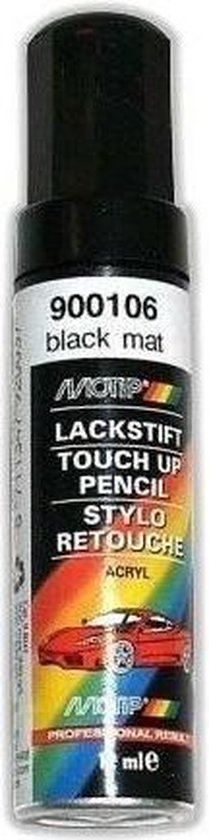 Motip 900106 - Auto lakstift - Mat Zwart - 12 ml