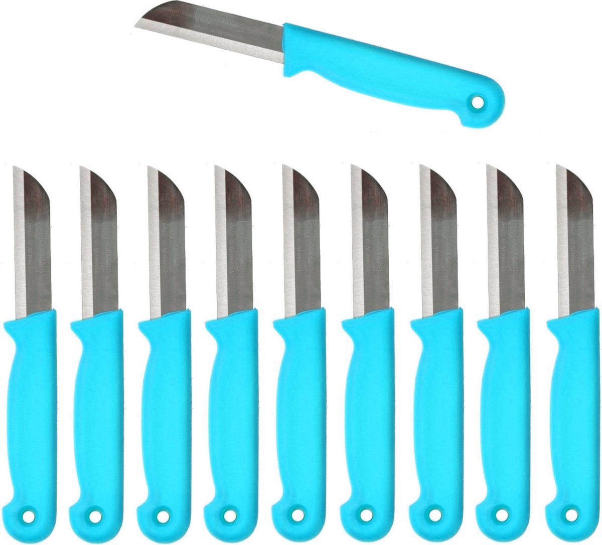 Solingen Schilmesje Duits - Turquoise - RVS - 18.5 cm. - 500 stuks