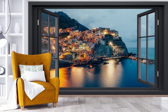 Papier peint - Papier peint photo murale Transparente - Italie - Mer - Largeur 450 cm x hauteur 300 cm