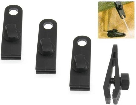 Benson Tenttapijt clips met schroef - set van 4 - zwart - 82 mm van Benson — afbeelding 4