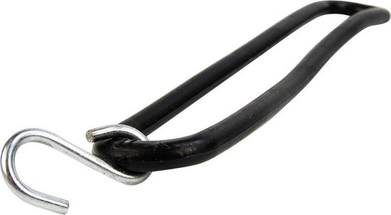 Afdekzeilwinkel - Spanrubber met s-haak 25cm elastiek zwart — afbeelding 3