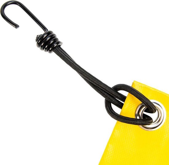 Spanner met haak 18cm elastiek zwart spinhaak 10 stuks — afbeelding 5