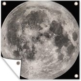 Posters de jardin Lune - Espace - Zwart - Wit - 50x50 cm - Toile jardin