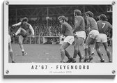 Walljar - AZ'67 - Feyenoord '72 - Muurdecoratie - Plexiglas schilderij